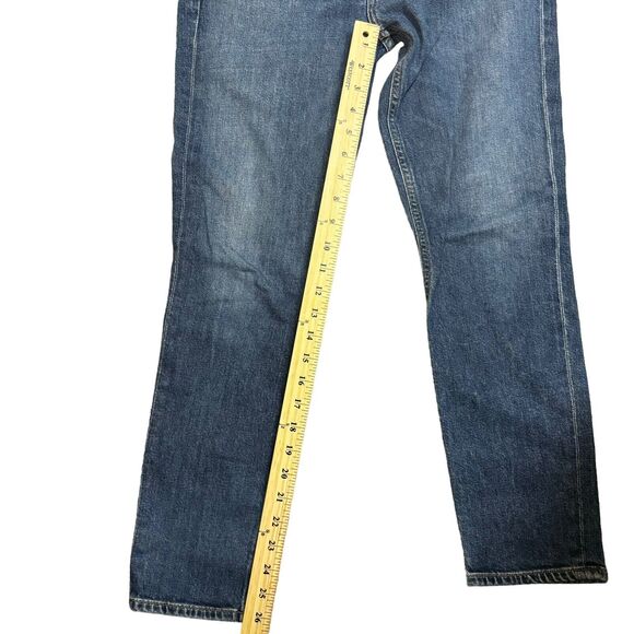 Agolde Nico High Rise Straight Womens Jeans Blue Size 27 Button Fly Cropped 26" - Picture 8 of 11
